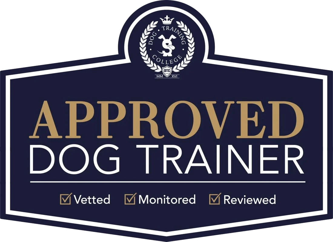 approved dog trainer logo from the dog training college
