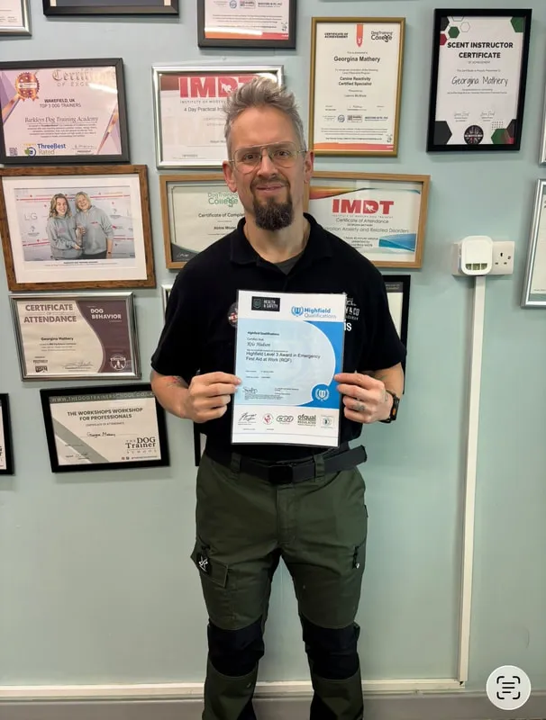 kris holding a qualification